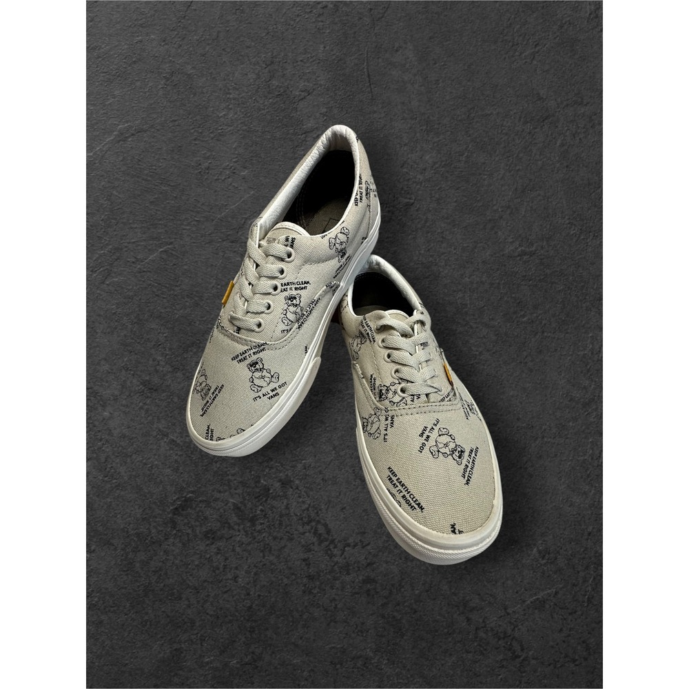 Vans World Code Oatmeal Marshmallow Shoes Sneaker Low Top Bear Men 8.5 Women 10